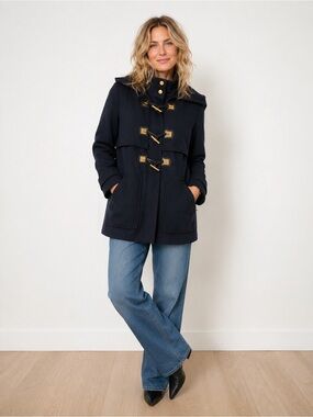 Ever New Melbourne Navy Toggle Coat | Wool Blend | Size US 8